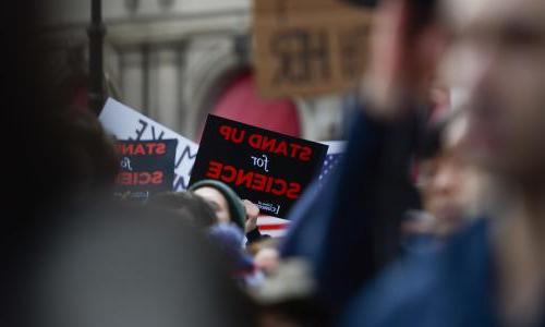 Protesters protecting science